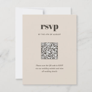 Cartons Réponse Moderne Brown tendance Mix Match Mariage QR Code