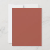 Cartons Réponse Moderne Brown tendance Mix Match Mariage QR Code (Dos)
