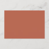 Cartons Réponse Moderne Burange Orange QR Code Simple Mariage (Dos)
