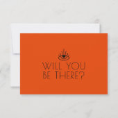 Cartons Réponse Moderne Burnt Orange Western Desert Mariage unique (Dos)