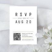 Cartons Réponse Moderne Chic Typographie simple Mariage de code QR