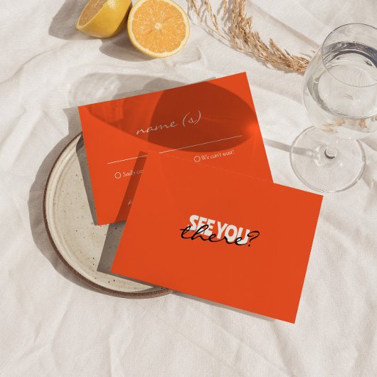Cartons Réponse Moderne Coloré Lumineux Rétro Funky Mariage Détail