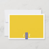Cartons Réponse Moderne Contemporain violet jaune mariage minimal (Dos)