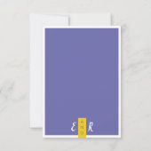 Cartons Réponse Moderne Contemporain violet jaune mariage minimal (Dos)