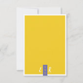 Cartons Réponse Moderne Contemporain violet jaune mariage minimal (Dos)
