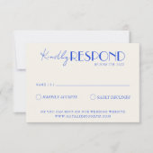 Cartons Réponse Moderne Elegant Bleu Rétro Français Whimsical Mari (Devant)