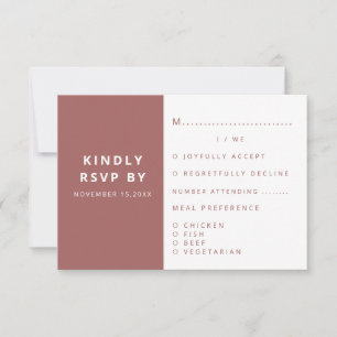 Cartons Réponse Moderne Elegant Boho Minimaliste Mariage