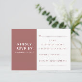 Cartons Réponse Moderne Elegant Boho Minimaliste Mariage (Debout devant)
