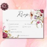 Cartons Réponse Moderne Elégante prairie Meadow Floral Blanc Maria<br><div class="desc">Notre carte de mariage élégante avec choix de dîner avec un bouquet saisissant de fleurs sauvages de prairie d'été en rose vif,  magenta,  crème et jaune avec verdure luxuriante,  est un chef-d'oeuvre moderne. Ce design est un mélange époustouflant d'élégance moderne et de romantisme intemporel. Créé par Simply Farmhouse Press.</div>