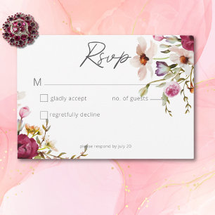 Cartons Réponse Moderne Elégante prairie Meadow Floral Blanc Maria