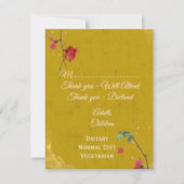 Cartons Réponse Moderne et élégant Or et Rouge (Devant)