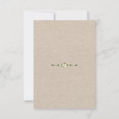 Cartons Réponse Moderne Fleurs Blanches Toile de Jute Écriture Man (Dos)