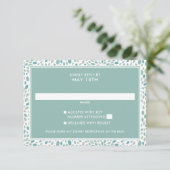 Cartons Réponse Moderne Green Seaside Abstrait Floral Mariage (Debout devant)