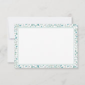 Cartons Réponse Moderne Green Seaside Abstrait Floral Mariage (Dos)