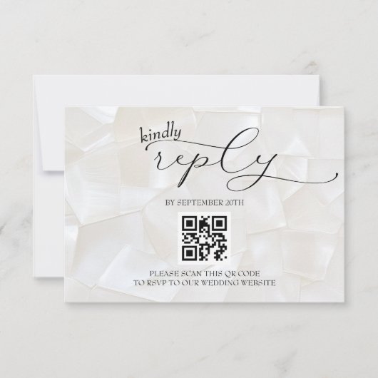 Cartons Réponse Moderne Mariage QR (Devant)