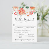 Cartons Réponse Moderne Orange verdure Fleur sauvage Floral (Debout devant)