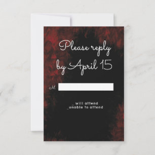 Cartons Réponse Moderne Passionate Rouge 'n Noir Design Mariage RS