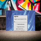 Cartons Réponse Moderne Pastel Bleu brillant Abstrait Mariage arti