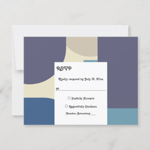 Cartons Réponse Moderne Pastel Turquoise violet rétro Abstrait Mar