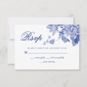 Cartons Réponse Moderne Retro bleu et blanc Chinoiserie Floral (Devant)