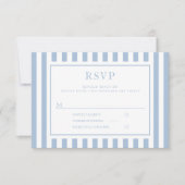 Cartons Réponse Moderne robe de mariée rayée bleu poudre (Devant)