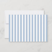 Cartons Réponse Moderne robe de mariée rayée bleu poudre (Dos)