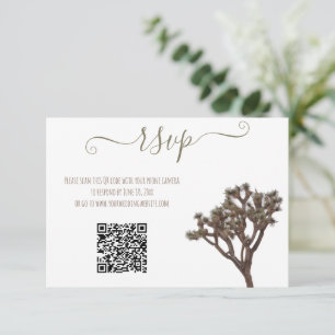 Cartons Réponse Moderne simple couleur élégante Joshua tree QR Cod