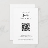 Cartons Réponse Moderne simple en ligne Mariage de code QR (Devant / Derrière)