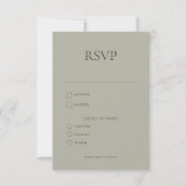 Cartons Réponse Moderne simple Monogramme Sage Mix & Match Mariage (Devant)
