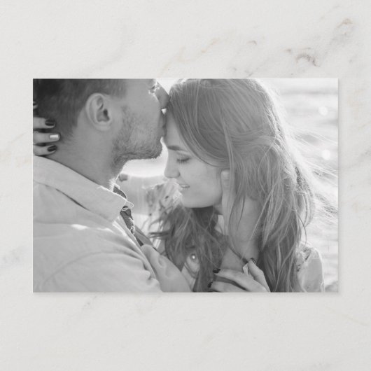 Cartons Réponse Moderne simple noir photo Mariage de code QR (Dos)