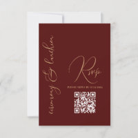 Moderne simple or Bourgogne rouge Bat mitzvah QR
