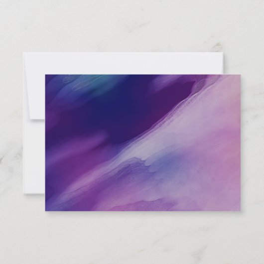 Cartons Réponse Moderne violet bleu étoile David Bar Mitzvah hébre (Dos)