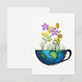 Cartons Réponse Monde de la tasse à thé (Devant / Derrière)