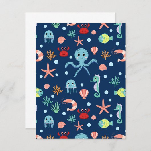 Cartons Réponse Monde marin (Devant / Derrière)