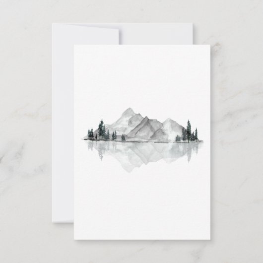 Cartons Réponse Monogram Crest Mariage Lakeside (Dos)