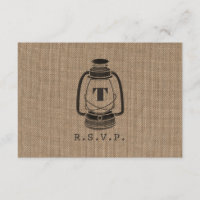 Monogramme à huile inspirée Burlap R.S.V.P.
