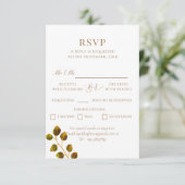 Cartons Réponse Monogramme chic mariage (Debout devant)