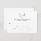 Cartons Réponse Monogramme classique Cimier de couronne de couronn (Devant / Derrière)