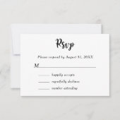 Cartons Réponse Monogramme de cerf rustique couple de mariage nom  (Devant)