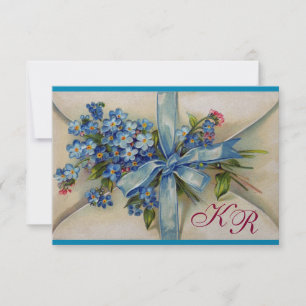 Cartons Réponse MONOGRAMME de MYOSOTIS DES MARAIS ÉPOUSANT