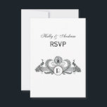 Cartons Réponse Monogramme de Peacocks vintages<br><div class="desc">Peacocks vintage avec Monogram Invitations personnalisables et accessoires avec une image stylisée vintage d'un Peacocks avec Monogram. Vous pouvez facilement modifier ces produits en ajoutant des champs de texte, en supprimant des champs de texte existants, en modifiant des images de conception ou en ajoutant des images supplémentaires de votre choix....</div>