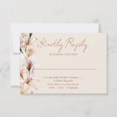 Cartons Réponse Monogramme floral rustique Mariage de automne en t (Devant)