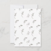 Cartons Réponse monogramme floral vintage classique (Dos)