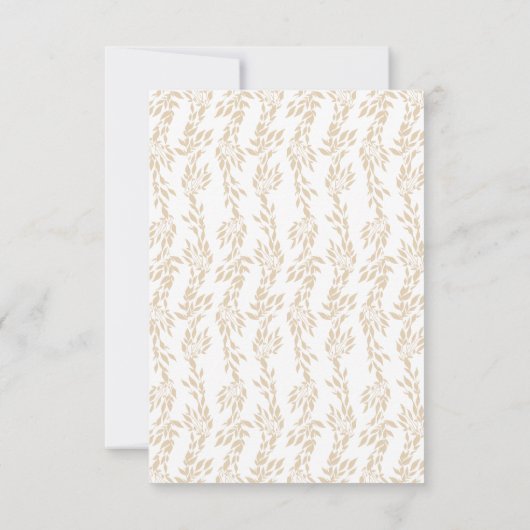 Cartons Réponse Monogramme | Gold Wreath Classic Mariage élégant (Dos)
