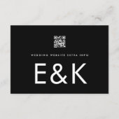 Cartons Réponse MONOGRAMME MONOGRAMME QR CODE site Web (Dos)