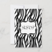 Cartons Réponse Monogramme noir/blanc Funky Zebra (Devant)