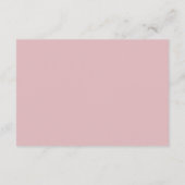 Cartons Réponse Monogramme rose clair simple Code QR Mariage éléga (Dos)