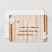 Cartons Réponse Monogramme Rustic Mason Jar et Peonies roses (Dos)