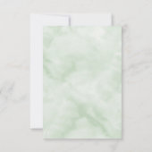 Cartons Réponse Monogramme Verdure Mariage élégant (Dos)