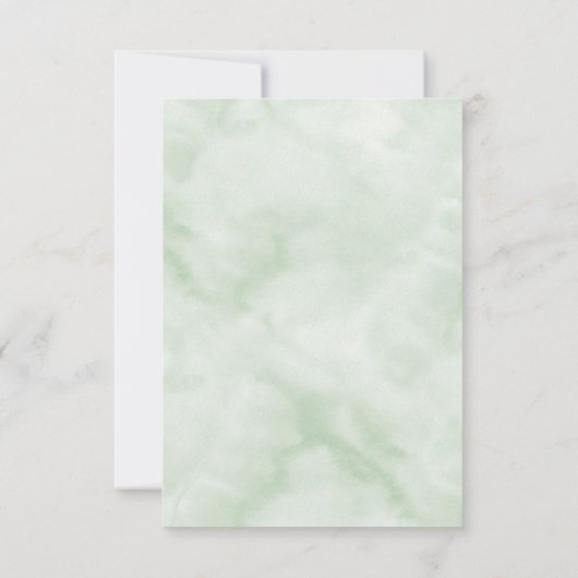 Cartons Réponse Monogramme Verdure Mariage élégant (Dos)